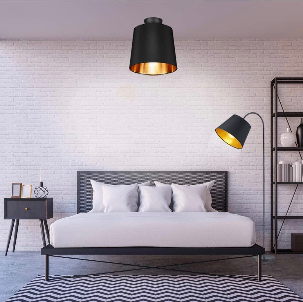 101,95 € Free Shipping | Floor lamp 60W Ø 35 cm. Flexible arm Textile. Black Color