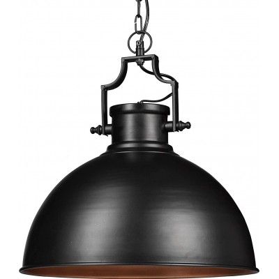 Lampada a sospensione Forma Rotonda 155×41 cm. Soggiorno, sala da pranzo e atrio. Stile moderno e industriale. Metallo. Colore nero