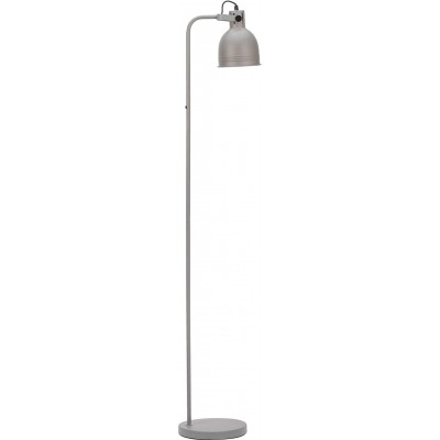 Lámpara de pie 25W Forma Cilíndrica 136×35 cm. Comedor, dormitorio y zona de niños. Estilo moderno e industrial. Metal. Color gris