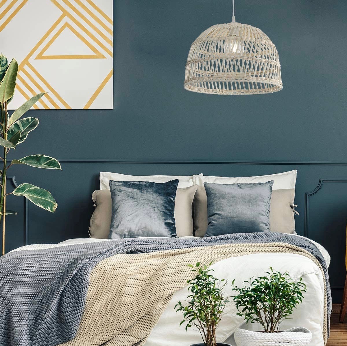 71,95 € Kostenloser Versand | Hängelampe 60W Ø 40 cm. Metall und holz. Braun Farbe