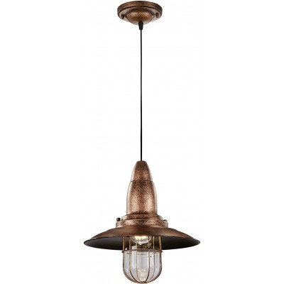 Lampe à suspension Trio 60W 150×32 cm. Chambre. Style rétro. Métal. Couleur cuivre