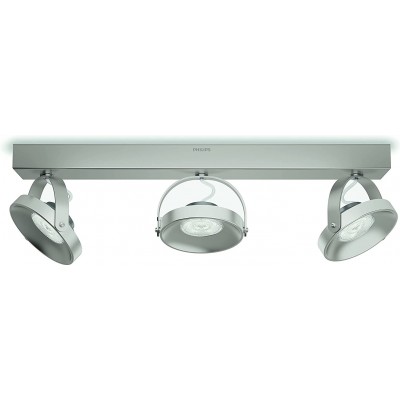 Faretto da interno Philips 4W 47×11 cm. Triplo faretto LED orientabile Metallo. Colore grigio