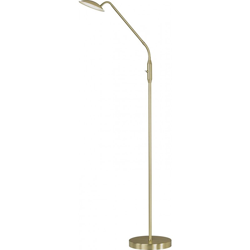 88,95 € Free Shipping | Floor lamp 12W Extended Shape 135×23 cm. Living room, dining room and bedroom. Modern Style. Metal casting. Brass Color