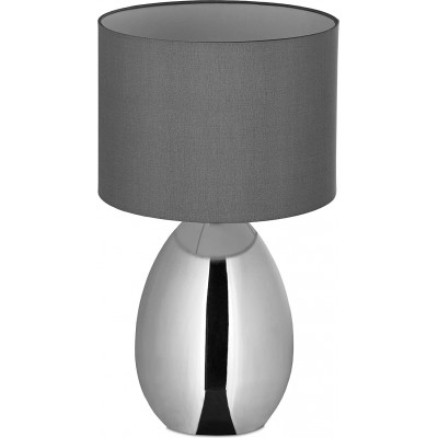 Lámpara de sobremesa 40W Forma Cilíndrica 49×30 cm. Regulable en 3 niveles de intensidad. Táctil Salón, comedor y vestíbulo. Estilo moderno. PMMA. Color plata