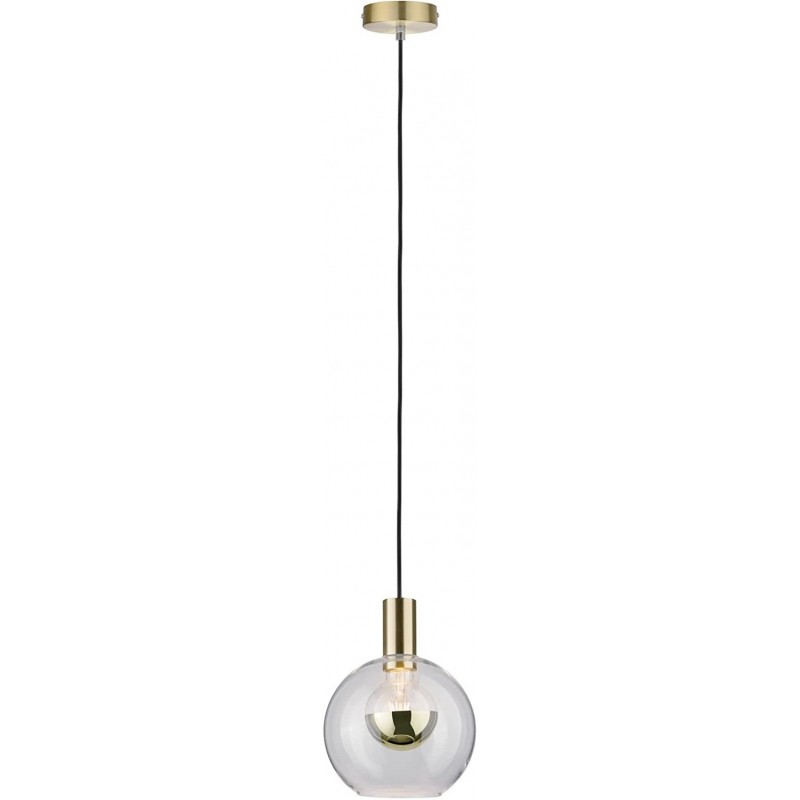 77,95 € Free Shipping | Hanging lamp 20W Spherical Shape 110×20 cm. Living room, bedroom and lobby. Crystal and Metal casting. Brass Color