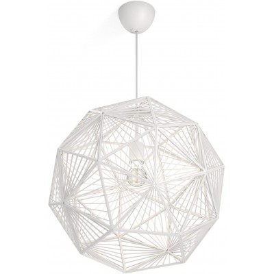 123,95 € Free Shipping | Hanging lamp Philips 60W 55×52 cm. Acrylic. White Color