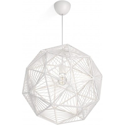 129,95 € 免费送货 | 吊灯 Philips 60W 球形 形状 55×52 cm. 客厅. 现代的 风格. 丙烯酸纤维. 白色的 颜色