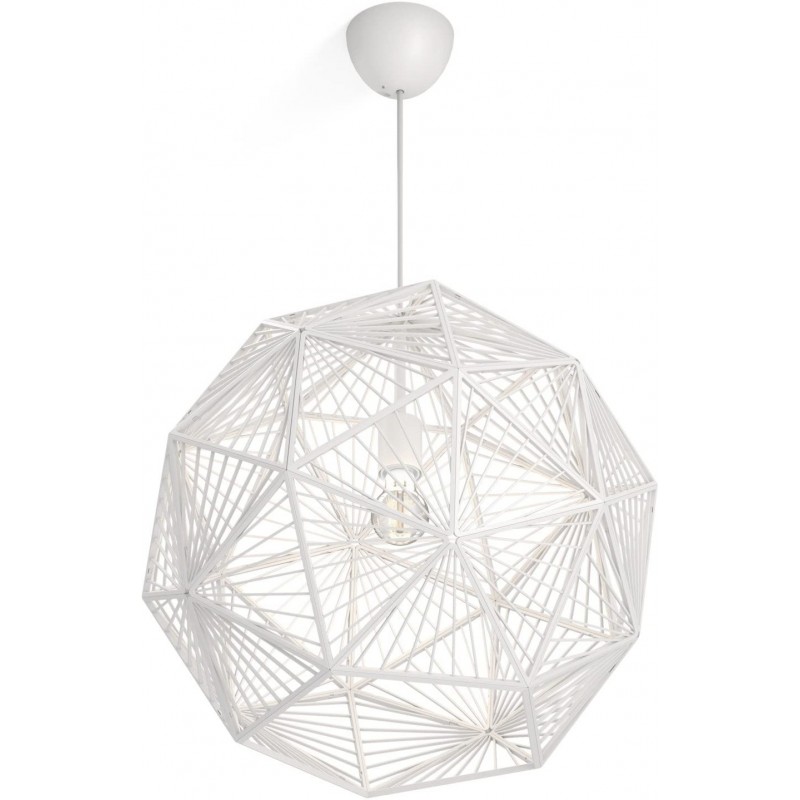 123,95 € Kostenloser Versand | Hängelampe Philips 60W 55×52 cm. Acryl. Weiß Farbe