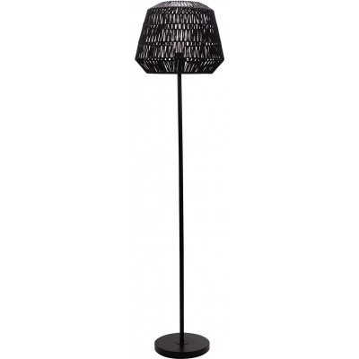 Lampada da pavimento 20W Forma Cilindrica 154×40 cm. Sala da pranzo, atrio e zona bambini. Stile moderno. Metallo e Carta. Colore nero