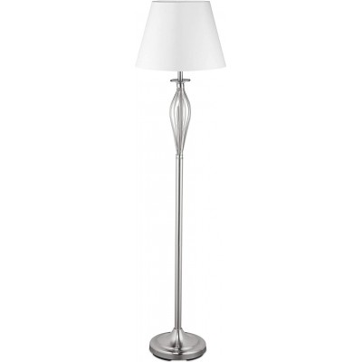 Floor lamp 60W 158×39 cm. Metal casting and textile. Silver Color