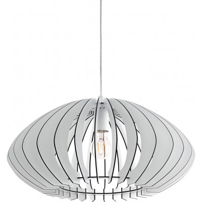 吊灯 Eglo 球形 形状 Ø 50 cm. 客厅, 饭厅 和 卧室. 钢 和 木头. 灰色的 颜色