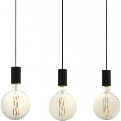吊灯 Eglo 40W 球形 形状 110×84 cm. 3点光 客厅, 饭厅 和 卧室. 工业的 风格. 钢. 黑色的 颜色