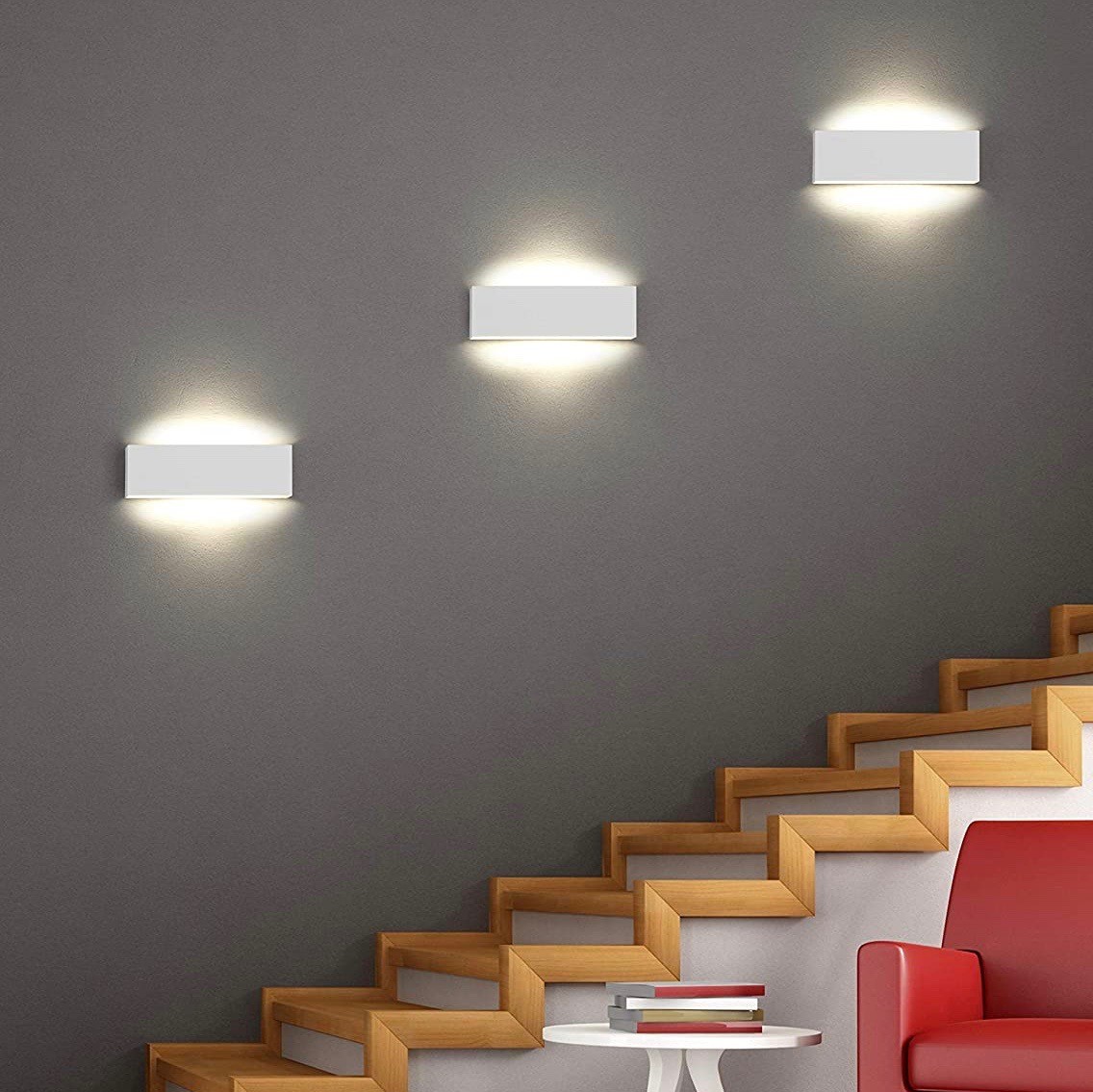 79,95 € Envío gratis | Aplique de pared interior Trio 6W 28×8 cm. Bidireccional Acrílico y metal. Color blanco