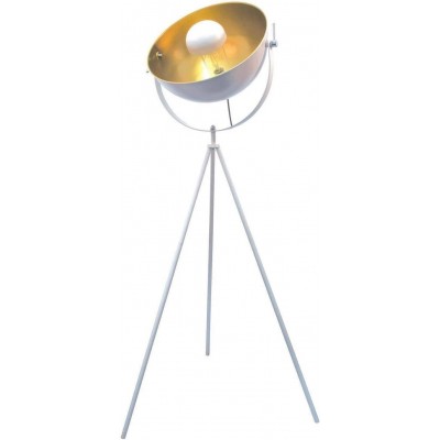 Floor lamp 40W Round Shape 1×1 cm. Clamping tripod Living room, bedroom and lobby. Metal casting. White Color