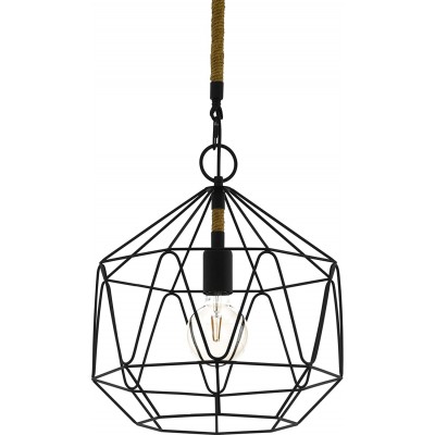 105,95 € Free Shipping | Hanging lamp Eglo 40W 110×37 cm. Dining room, bedroom and lobby. Steel. Black Color