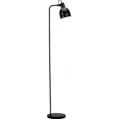79,95 € Free Shipping | Floor lamp 25W Round Shape 136×35 cm. Living room, dining room and bedroom. Modern and industrial Style. Metal casting. Black Color