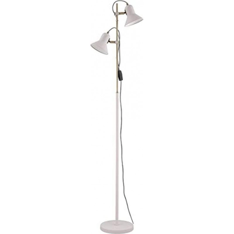 83,95 € Free Shipping | Floor lamp 12W 4000K Neutral light. 153×23 cm. Double adjustable focus. adjustable height Living room, dining room and bedroom. Vintage Style. Aluminum. White Color
