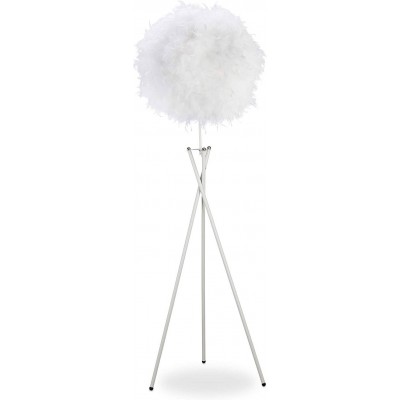 66,95 € Free Shipping | Floor lamp 10W 156×48 cm. Clamping tripod. made of feathers White Color