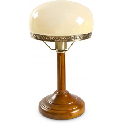 74,95 € Free Shipping | Table lamp 40W Spherical Shape 39×17 cm. Living room, dining room and bedroom. Classic Style. Crystal and Wood. Brown Color