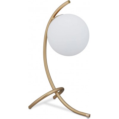 88,95 € Envoi gratuit | Lampe de table 40×23 cm. Cristal et métal. Couleur blanc