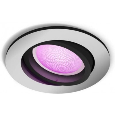 69,95 € Envoi gratuit | Éclairage encastré Philips 60W 9×9 cm. LED réglable. Alexa et Google Home Aluminium. Couleur aluminium