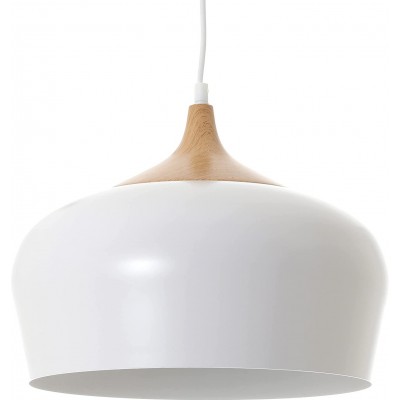 Hanging lamp 60W Ø 35 cm. Metal casting. White Color