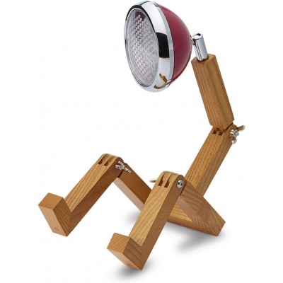 Настольная лампа Круглый Форма 18×13 cm. Дизайн в форме человека. USB-соединение Гостинная, столовая и спальная комната. Современный Стиль. Металл и Древесина. Красный Цвет