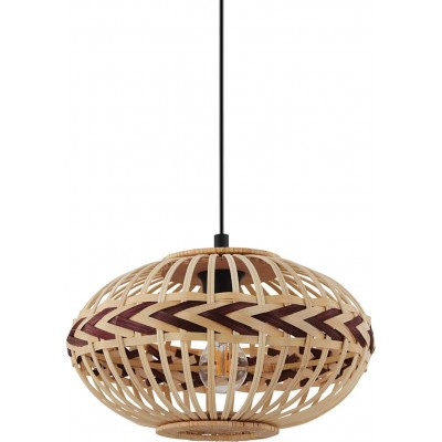 85,95 € Free Shipping | Hanging lamp Eglo 40W Round Shape Ø 37 cm. Living room, dining room and bedroom. Steel. Brown Color