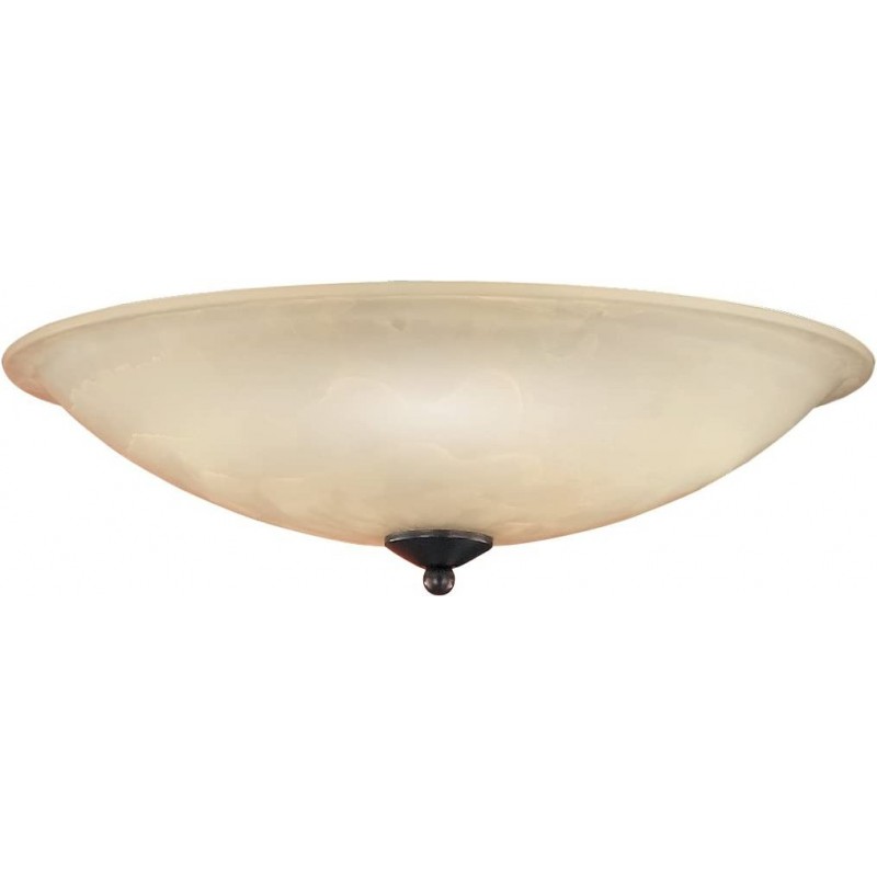 84,95 € Free Shipping | Indoor ceiling light 40W Round Shape 40×40 cm. Living room, dining room and lobby. Classic Style. Metal casting and Glass. Beige Color
