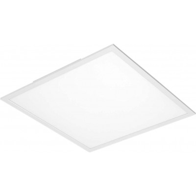 Luz de teto interna 36W Forma Quadrado 60×60 cm. LED. Controle remoto Sala de estar, sala de jantar e salão. Metais. Cor branco