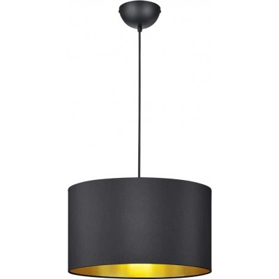 Lámpara colgante Trio 60W Forma Cilíndrica 150×40 cm. Salón, comedor y dormitorio. Estilo moderno. Metal. Color negro