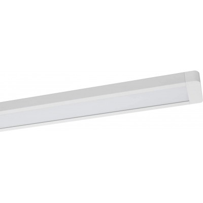 Luz de teto interna 48W 122×13 cm. Alumínio. Cor branco