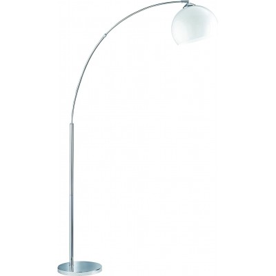 Lámpara de pie Trio 60W 2800K Luz muy cálida. Forma Esférica 180×110 cm. Salón. Estilo moderno. Acrílico y Metal. Color gris