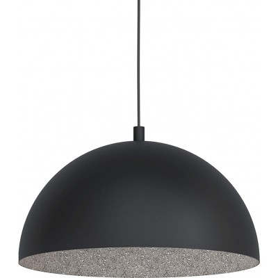 87,95 € Free Shipping | Hanging lamp Eglo Spherical Shape Ø 38 cm. Living room, dining room and lobby. Industrial Style. Steel. Black Color