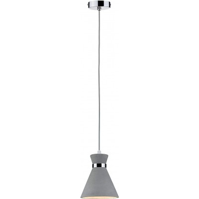 93,95 € Free Shipping | Hanging lamp 20W 110×20 cm. Metal casting and concrete. Gray Color