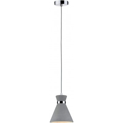 Lampada a sospensione 20W Forma Conica 110×20 cm. Cucina e bagno. Stile moderno. Metallo e Calcestruzzo. Colore grigio