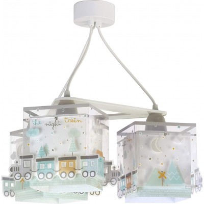 78,95 € Free Shipping | Kids lamp 60W Cubic Shape 34×32 cm. Triple spotlight patterned train Living room, dining room and bedroom. Modern Style. Aluminum and PMMA