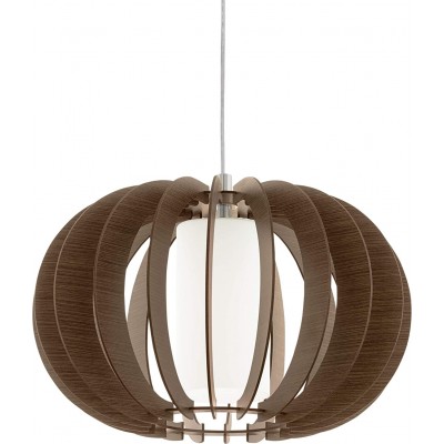 Hanging lamp Eglo 60W Spherical Shape 130×40 cm. Living room, dining room and bedroom. Modern Style. Aluminum and Glass. Brown Color