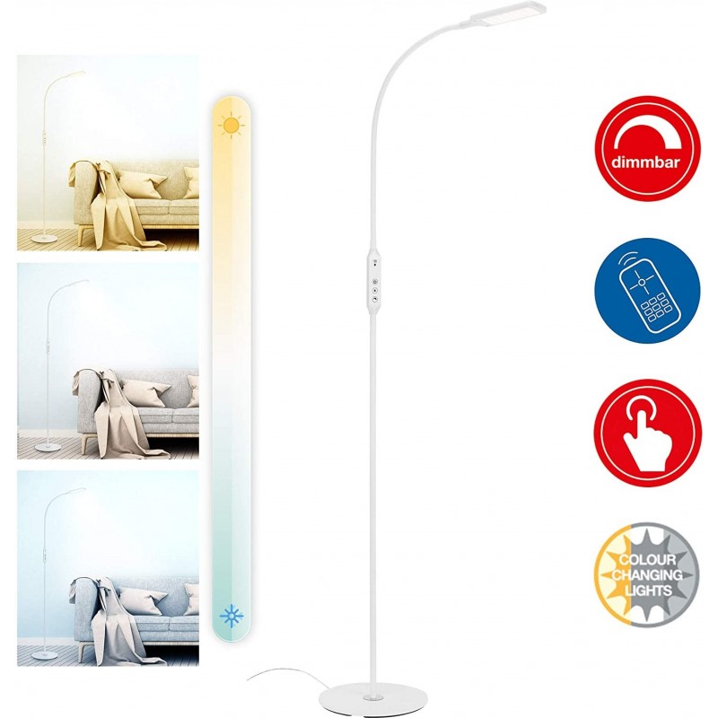 104,95 € Free Shipping | Floor lamp 8W 140×24 cm. Remote control Living room, dining room and bedroom. Modern Style. PMMA and Metal casting. White Color