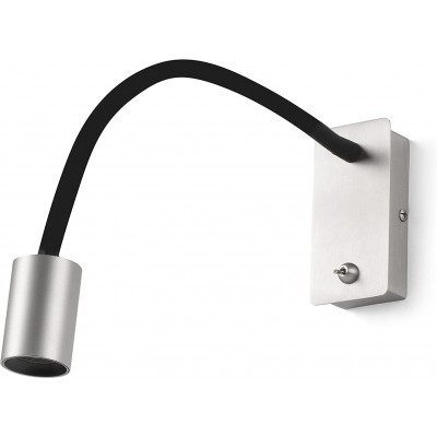 78,95 € Envío gratis | Aplique de pared interior 5W 3000K Luz cálida. 46×12 cm. Accesorio para lectura Aluminio y pmma. Color níquel