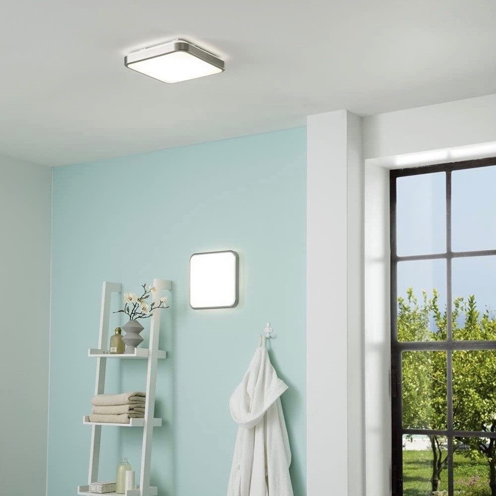 67,95 € Envoi gratuit | Plafonnier intérieur Eglo 16W 3000K Lumière chaude. 29×29 cm. Acier et pmma. Couleur gris
