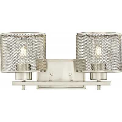 Настенный светильник для дома 60W Цилиндрический Форма 68×68 cm. 2 точки света Ванная комната. Металл. Никель Цвет