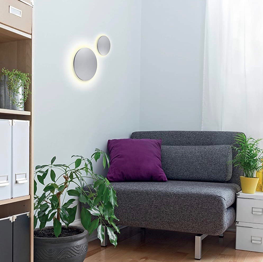 91,95 € Envio grátis | Luz de parede interna 12W 3000K Luz quente. 18×5 cm. Acrílico e alumínio. Cor branco