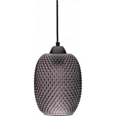 81,95 € Kostenloser Versand | Hängelampe 20W 24×16 cm. Kristall, metall und glas. Schwarz Farbe