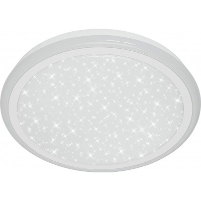 屋内シーリングライト 円形 形状 Ø 41 cm. 調光可能な LEDリモコン。常夜灯機能 リビングルーム. モダン スタイル. PMMA そして 金属. 白い カラー