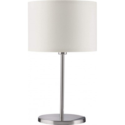 72,95 € Envoi gratuit | Lampe de table 40W 45×25 cm. Métal et textile. Couleur blanc