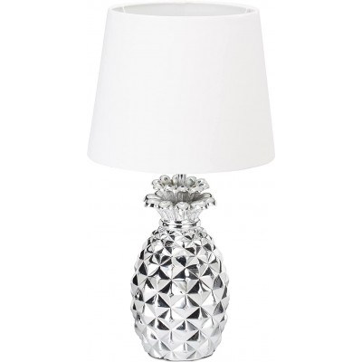 Lampada da tavolo 40W Forma Cilindrica 47×25 cm. Disegno di ananas Soggiorno, camera da letto e atrio. Stile freddo. Ceramica, PMMA e Tessile. Colore bianca