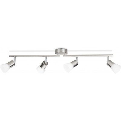 67,95 € Envio grátis | Refletor interno Philips 8W 73×18 cm. 4 focos LED ajustáveis Vidro. Cor cromado