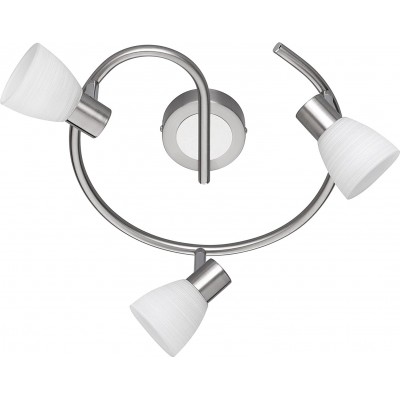 Deckenlampe Trio 3W Zylindrisch Gestalten 30×30 cm. Dreifach einstellbarer Fokus Schlafzimmer. Metall. Grau Farbe