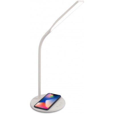 78,95 € Envio grátis | Lampada de escritorio 34×16 cm. LED flexíveis. carregamento sem fio. 3 tons de luz Cor branco